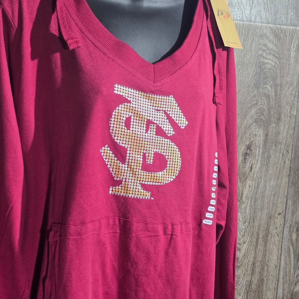 P2 Florida State Seminoles Hoodie NWT Plus Size 2XL‎ 18W-20W Maroon - Picture 2 of 12
